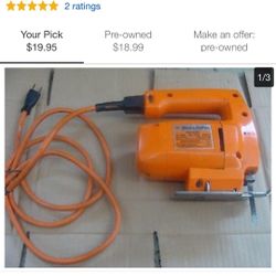 Black and decker 1/3 hP -two speed jig saw