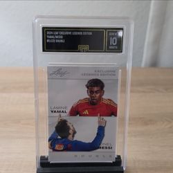 Leaf 2024 Exclusive Legends Edition ELE-22 Lamine Yamal/Lionel Messi Graded