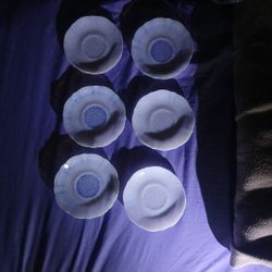 6 VINTAGE MACBETH EVANS AMERICAN SWEETHEART MONAX OPALESCENT MILK