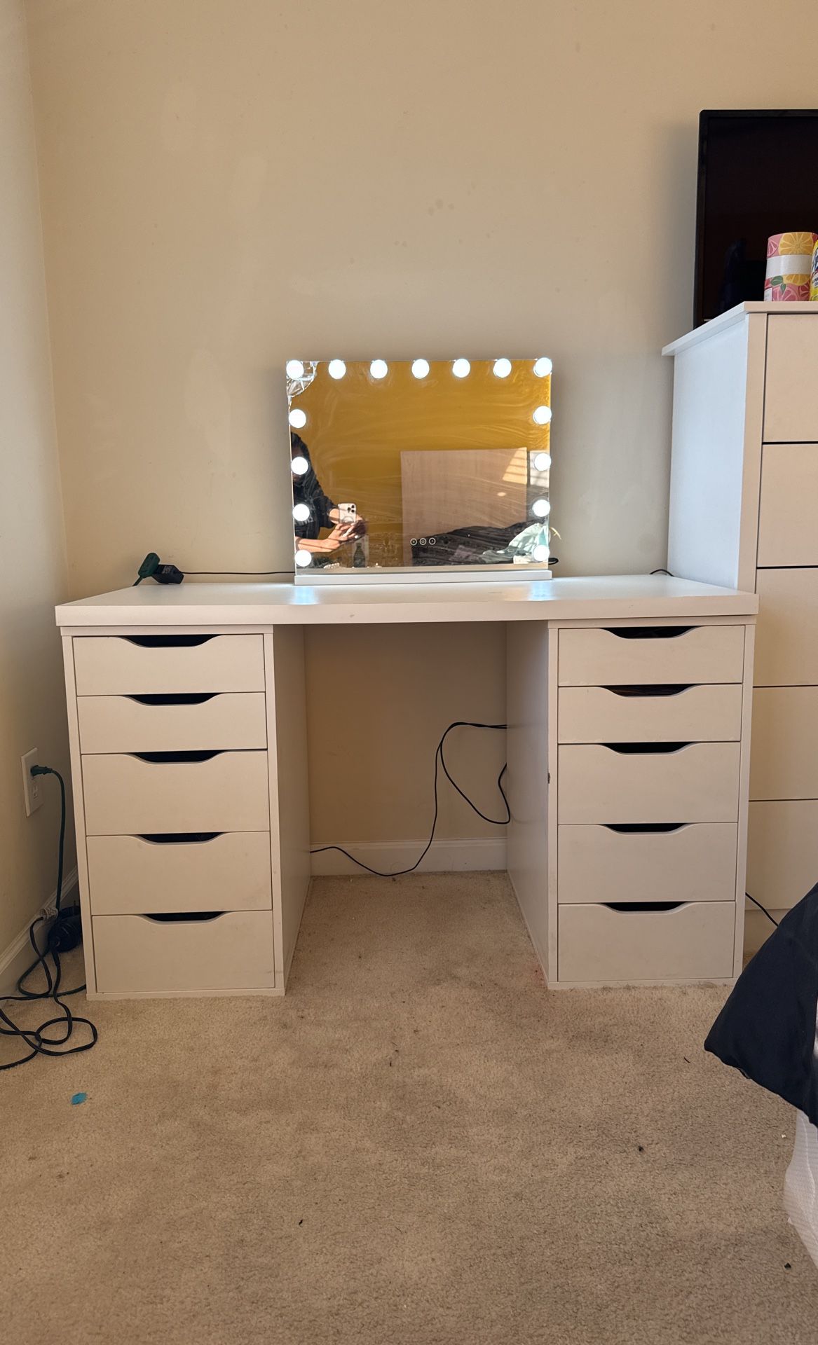 IKEA Vanity Desk and Mirror