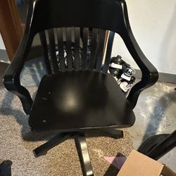 Wood Office Chair Like New 