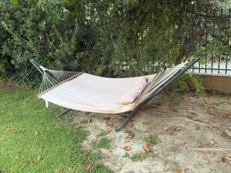 Outdoor Hammock with Stand & Pillow –