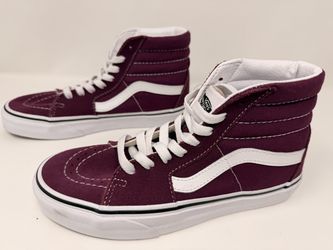 VANS-SK8-HI-GRAPE WINE/TRUE WHITE  Mens 4/ women’s 5.5