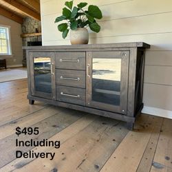 Rustic Solid Wood 65” Sideboard Buffet Cabinet – Free Delivery