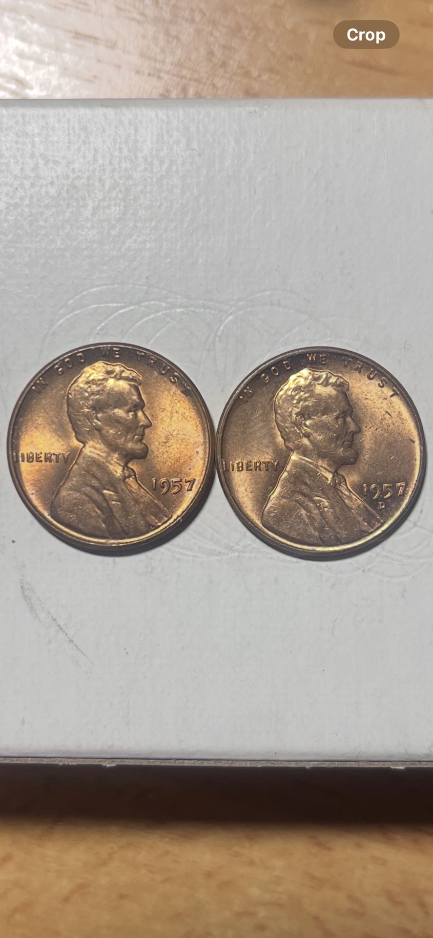 1957 P & D Lincoln Wheat Pennies 