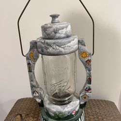 Hand painted Electric Lantern