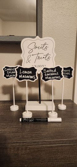 Dessert labels & sign