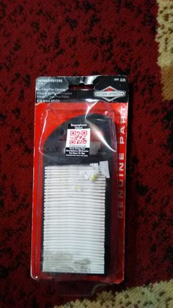 One Brand New Briggs & Stratton Genuine Parts - Part # 797007/697292 Air Filter