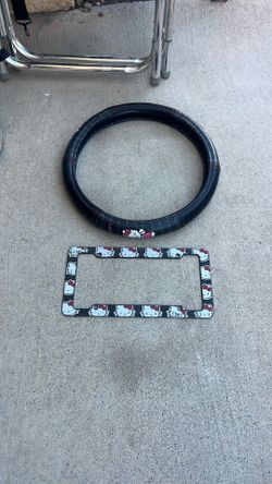 Hello Kitty, Steering Cover And License Plate Cover