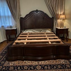 KING BED FRAME - Real heavy duty wood
