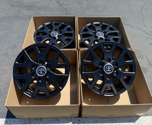17" TOYOTA TACOMA WHEEL EXCHANGE 2024-26 SATIN BLACK POWDER COAT EXCHANGE RIMS FACTORY OEM SET 4