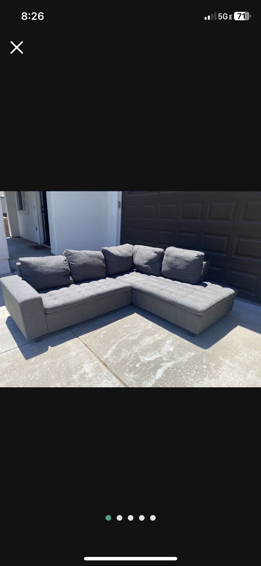 Grey Sectional L Shaped
