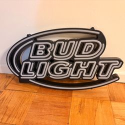 Large Bud Light Neon Sign Man Cave Bar Decor Pickup Only DOESNT TURN ON