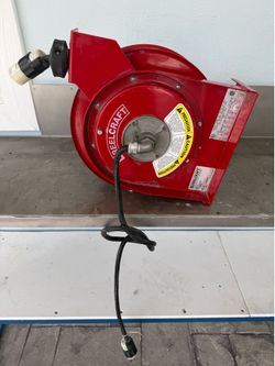 Reelcraft 45' Single Receptacle Power Cord Reel with Twist Lock Connector Steel Electric Reel