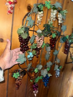 Beautiful, heavy glass grapes