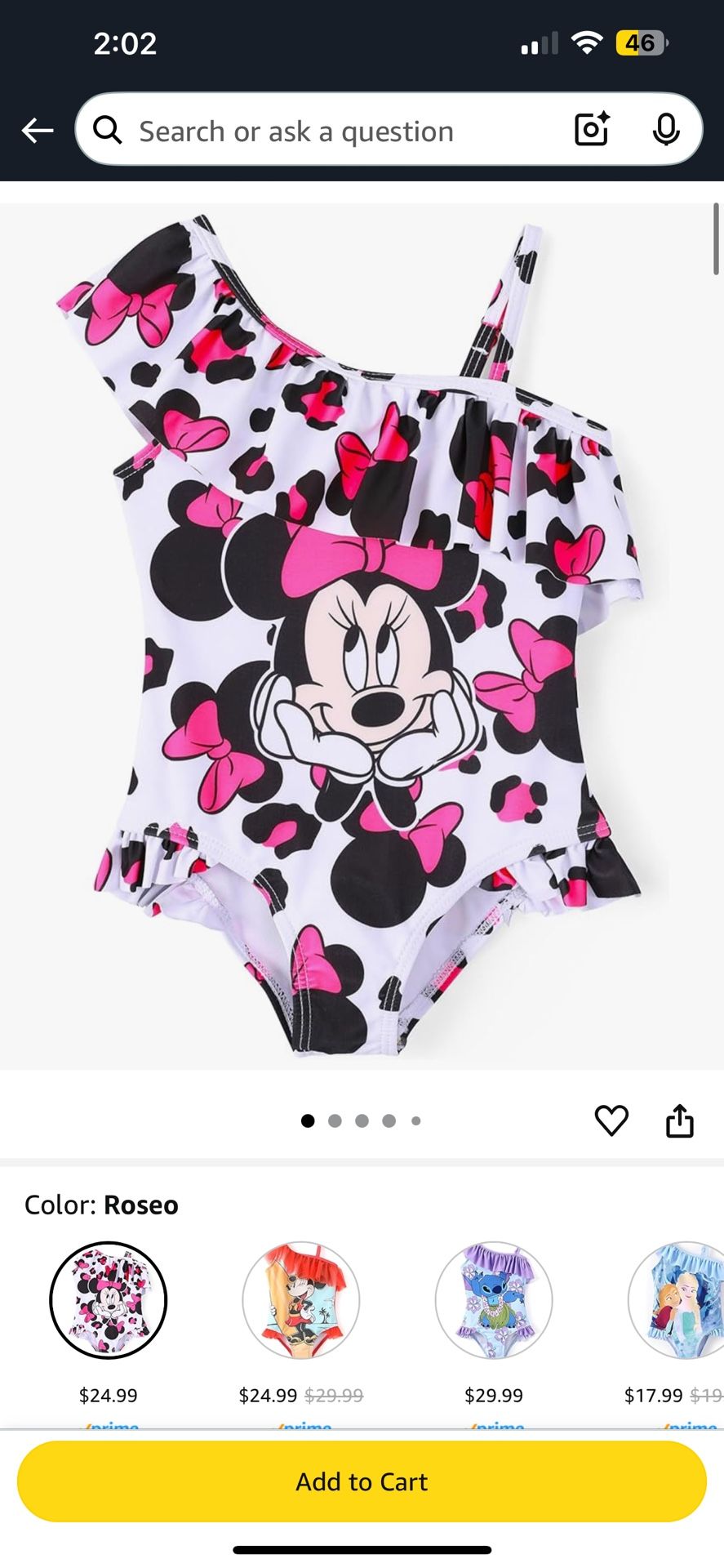New Minnie Mouse Bikini Size 4-5