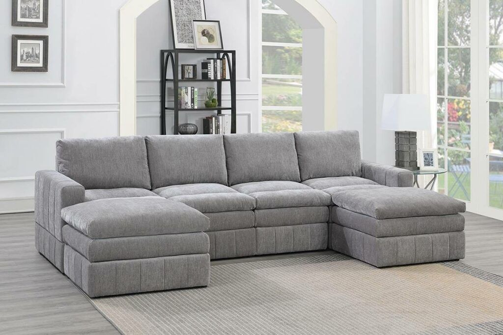Brand New Grey 6pc Modular Sectional Sofa