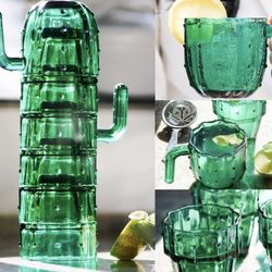 Gkotta Set of 6 Cactus Stacking Glasses | Saguaro Mid Century for Sale in  Cypress, TX - OfferUp