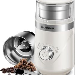 SHARDOR Electric Super Silent Blade Coffee Grinder, Timed Grind Control Rotary Knob, Adjustable Coarse to Fine for Coffee Beans, Spices & Herbs, with 