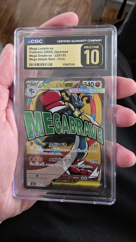 Mega Lucario Japanese Cgc 10 Pristine