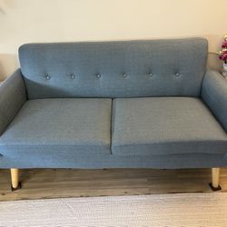 Fabric Blue Sofa 