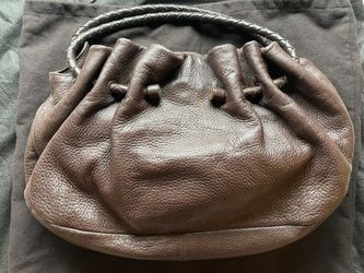 BOTTEGA VENETA Brown Leather Pouch Handbag