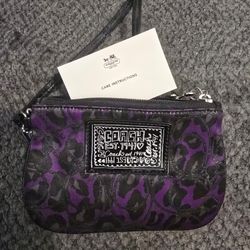 Coach Purple Wristlet