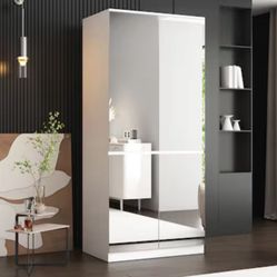 FUFU&GAGA Mirrored Armoire 