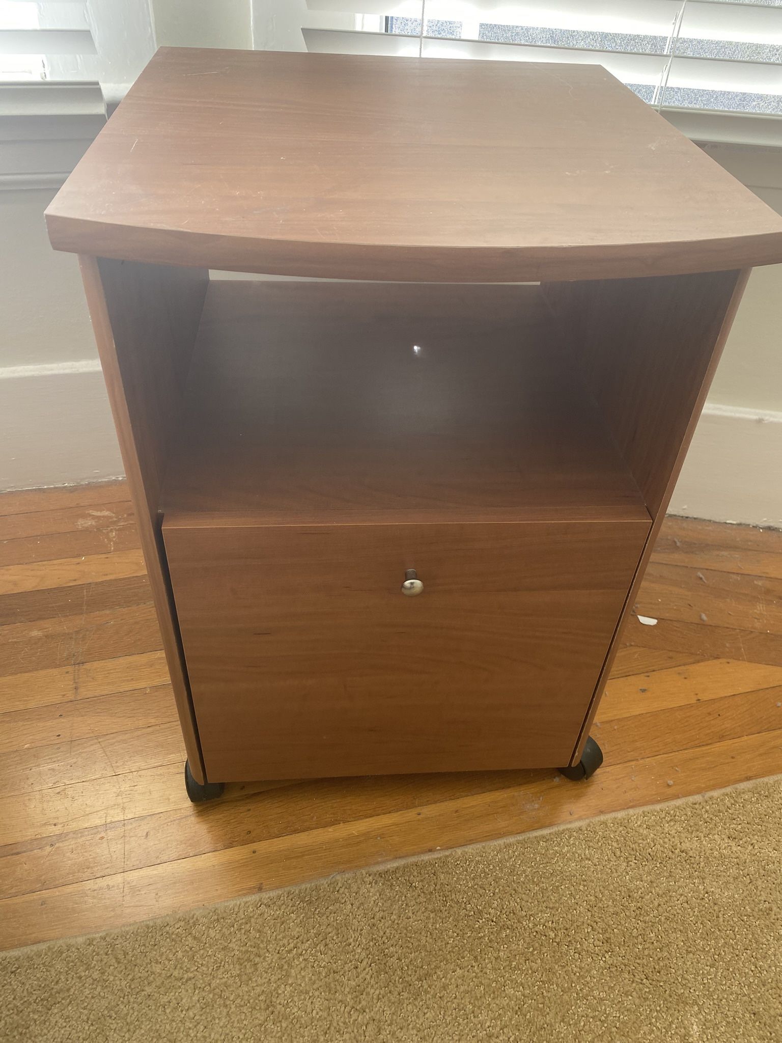 Cherry wood file cabinet drawer