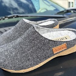 Taos Wodery 2 Slip on Clog Wool Charcoal Dark Gray Women's Size US7.5 EU38