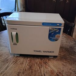 Hot Towel Warmer Cabinet Large Capacity, Two Stainless Steel Racks, White for Spa Home 23L