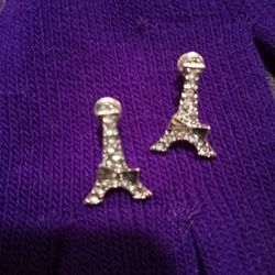 Rhinestone Eifel Tower Earrings