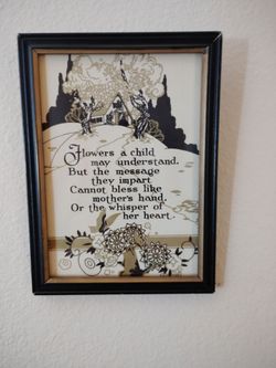 Antique Picture Frame With Contents