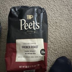 Peet's French Roast Ground Coffee 28oz $15 dollars