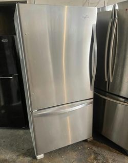 Whirlpool Bottom Freezer Refrigerator Stainless Steel