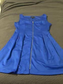 Royal Blue with Gold Zipper New York &Co Dress size 12