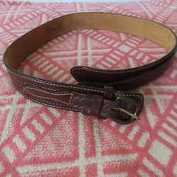 vintage justin western cutter bill leather belt 34