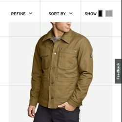 Brand New Mens Eddie Bauer Rivet Chore Jacket