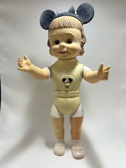 Vtg Mickey Mouse Club Mouseketeer Girl 1950’s Disney Articulated Rubber Doll 12”