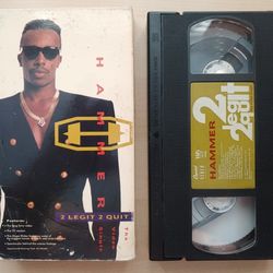 Vintage MC Hammer VHS Tape 2 Legit 2 Quit Videos 1(contact info removed)'s 90's Hip Hop Rap Pop Dance Music  