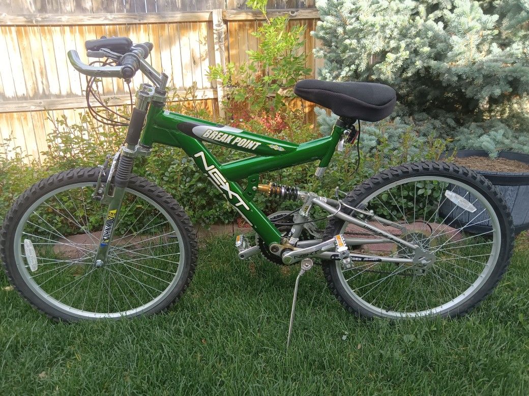Break Point Next Mountain Bike Bicycle 21 Speed Index Shifting