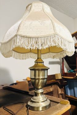 Bronze Lamp with Fringe