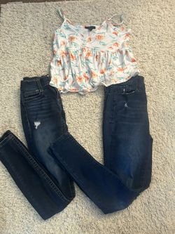 Women Size 0 Jeans And S Shirt