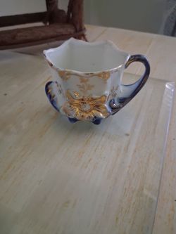 Vtg Miniture Blue Tea  Cup