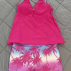 Pink Tankini Size Xl Brand New 