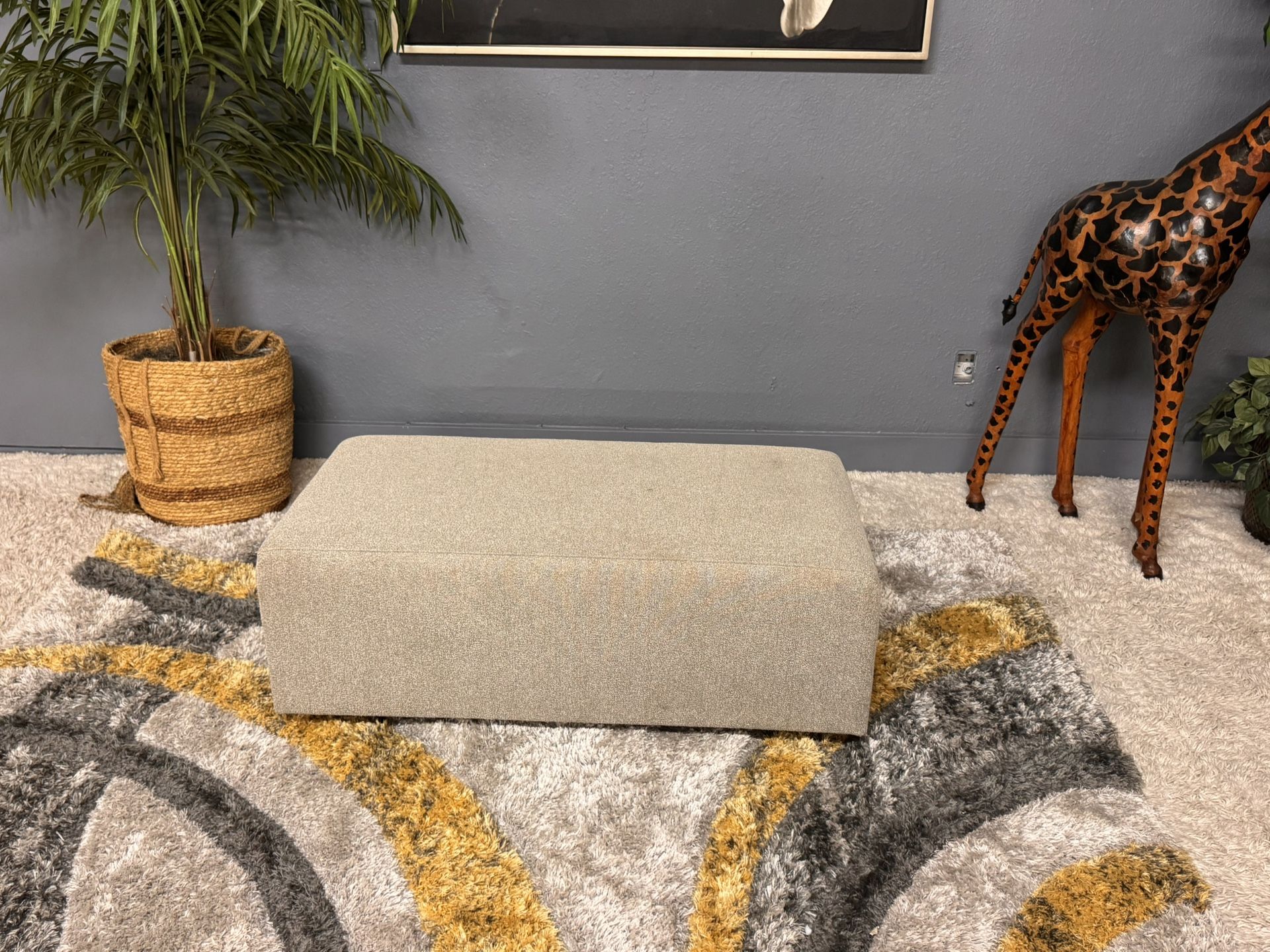 Nice Rectangular Steelcase Ottoman