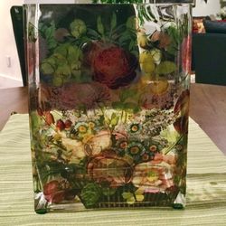 Fringe Studio Glass Art Rectangular Vase