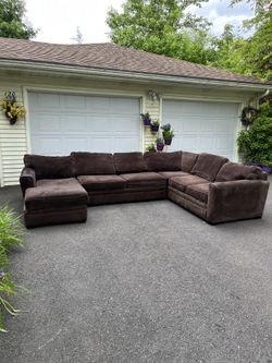 Brown Microfiber Sectional Free delivery 
