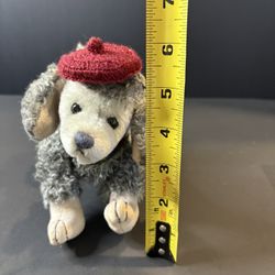 Vtg 1993 Ty Attic Treasures Cheri the Poodle 7" Plush Gray French Dog NWT