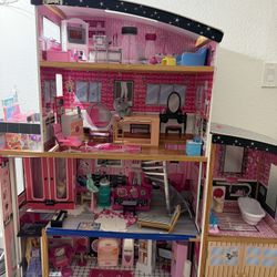 Large Barbie Dollhouse with Furniture – Multi-Level Dream House
